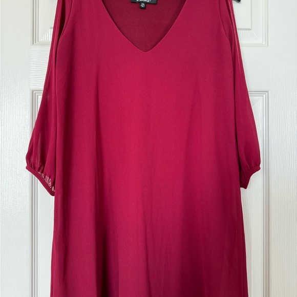 Lulu’s Shifting Dears wine red mini dress - Picture 1 of 5